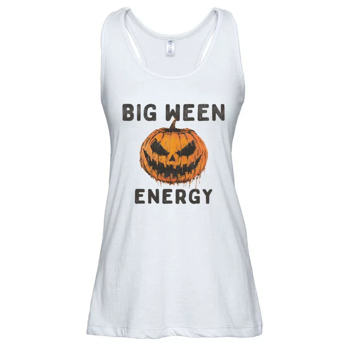 Halloween Pumpkin Head Big Ween Energy Spooky Ladies Essential Flowy Tank