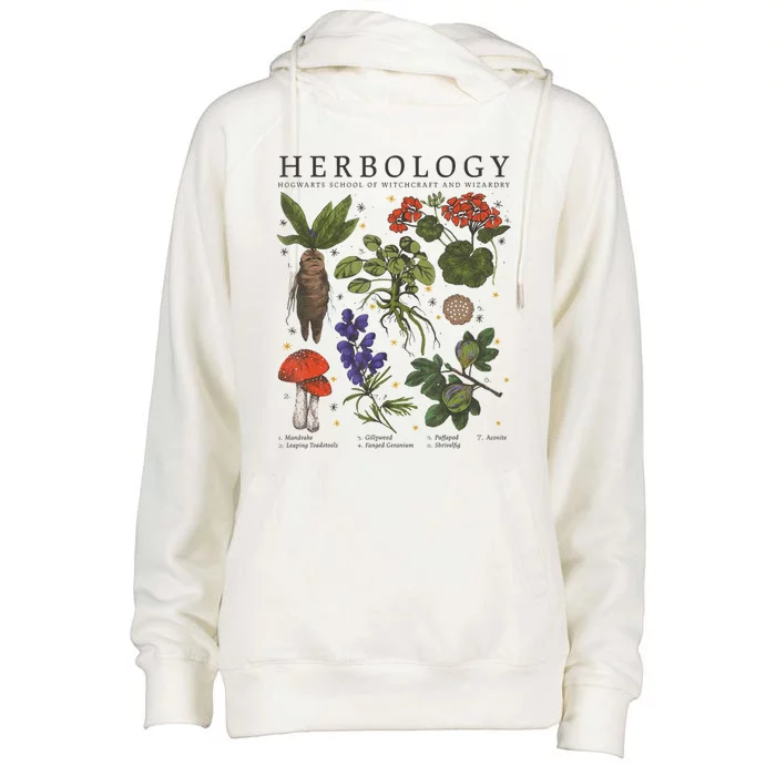 Herbology Plants Womens Funnel Neck Pullover Hood