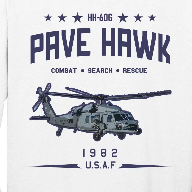 Hh60g Pavehawk Helicopter Tall Long Sleeve T-Shirt