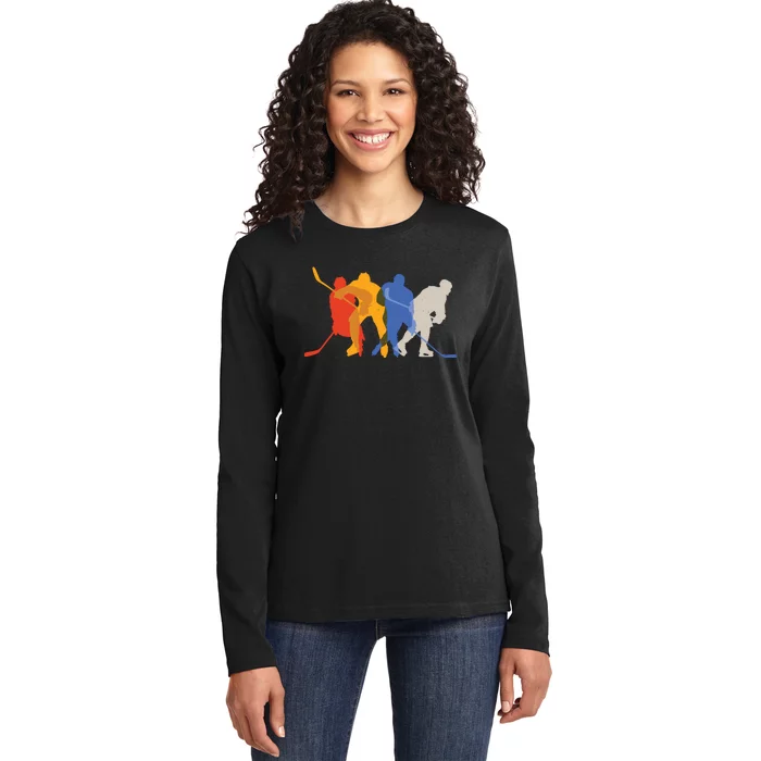 Hockey Players Ladies Long Sleeve Shirt