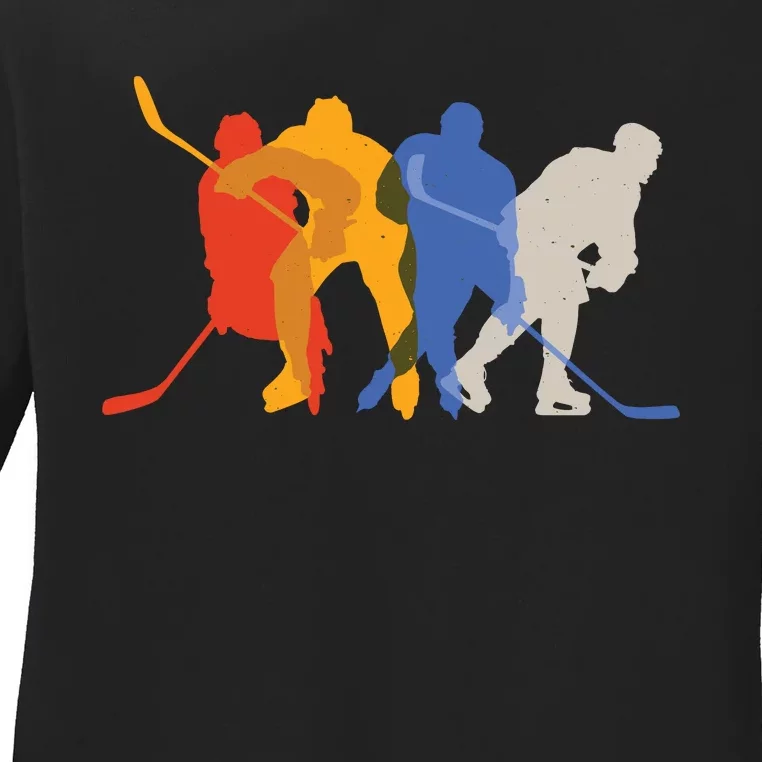 Hockey Players Ladies Long Sleeve Shirt