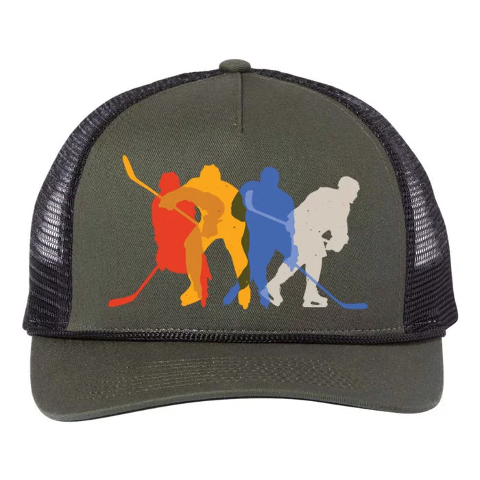 Hockey Players Retro Rope Trucker Hat Cap