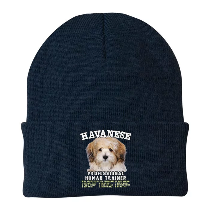 Havanese Professional Human Trainer Cute Dog Knit Cap Winter Beanie