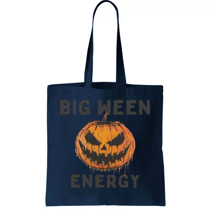 Halloween Pumpkin Head Big Ween Energy Spooky Tote Bag