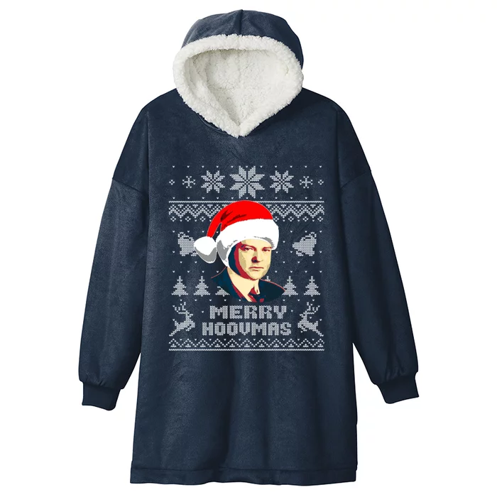 Herbert President Hoover Funny Christmas Holiday Xmas Gift Hooded Wearable Blanket