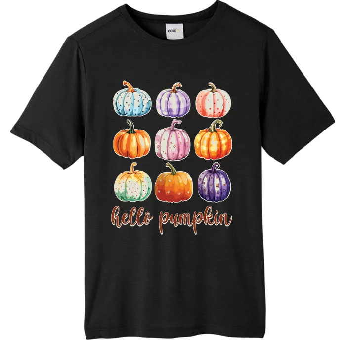 Hello Pumpkin Happy Halloween ChromaSoft Performance T-Shirt