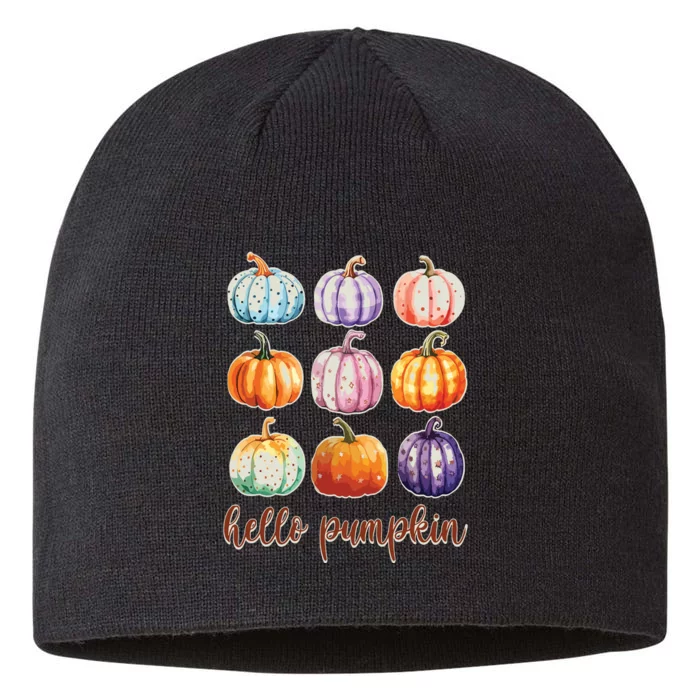 Hello Pumpkin Happy Halloween 8 1/2in Sustainable Knit Beanie