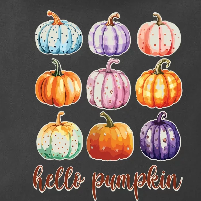 Hello Pumpkin Happy Halloween Zip Tote Bag