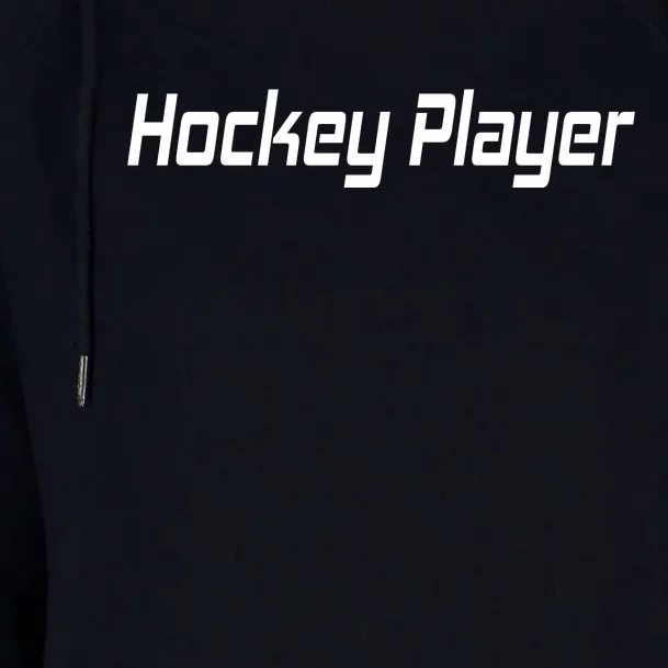 Hockey Player Womens Funnel Neck Pullover Hood