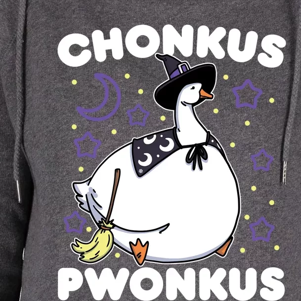 Honkus Ponkus Halloween Goose Meme Parody Chonkus Pwonkus Womens Funnel Neck Pullover Hood