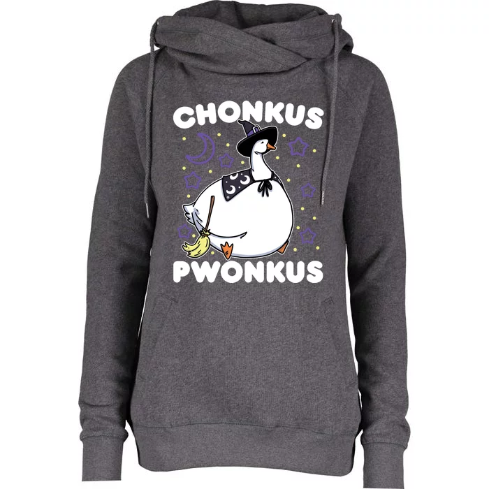 Honkus Ponkus Halloween Goose Meme Parody Chonkus Pwonkus Womens Funnel Neck Pullover Hood