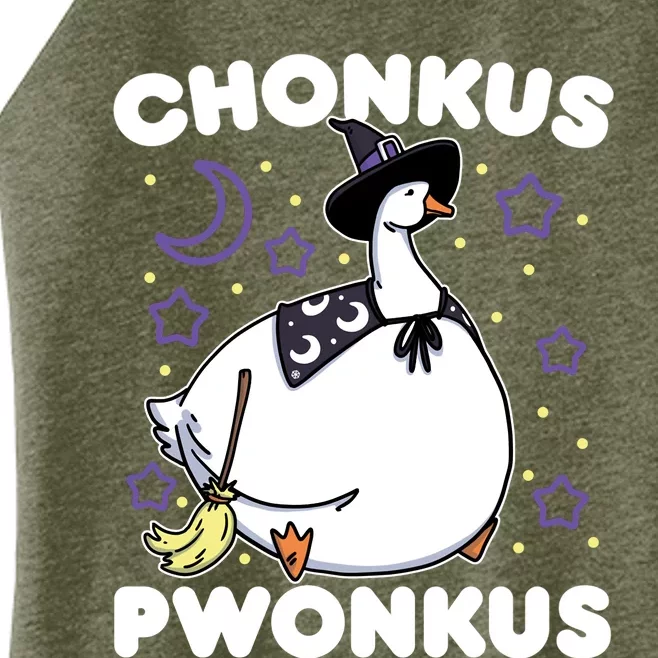 Honkus Ponkus Halloween Goose Meme Parody Chonkus Pwonkus Women’s Perfect Tri Rocker Tank