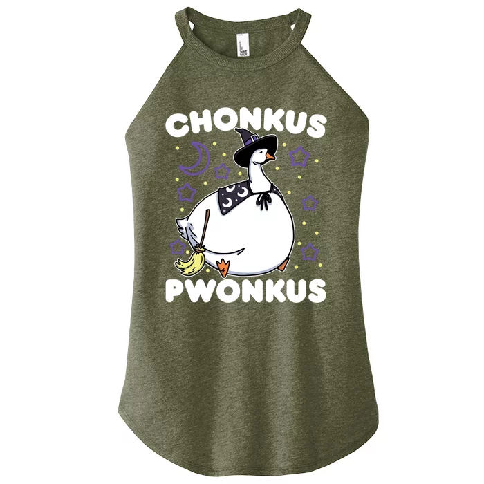 Honkus Ponkus Halloween Goose Meme Parody Chonkus Pwonkus Women’s Perfect Tri Rocker Tank