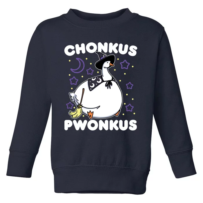 Honkus Ponkus Halloween Goose Meme Parody Chonkus Pwonkus Toddler Sweatshirt