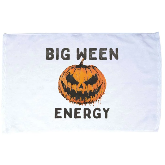 Halloween Pumpkin Head Big Ween Energy Spooky Microfiber Hand Towel