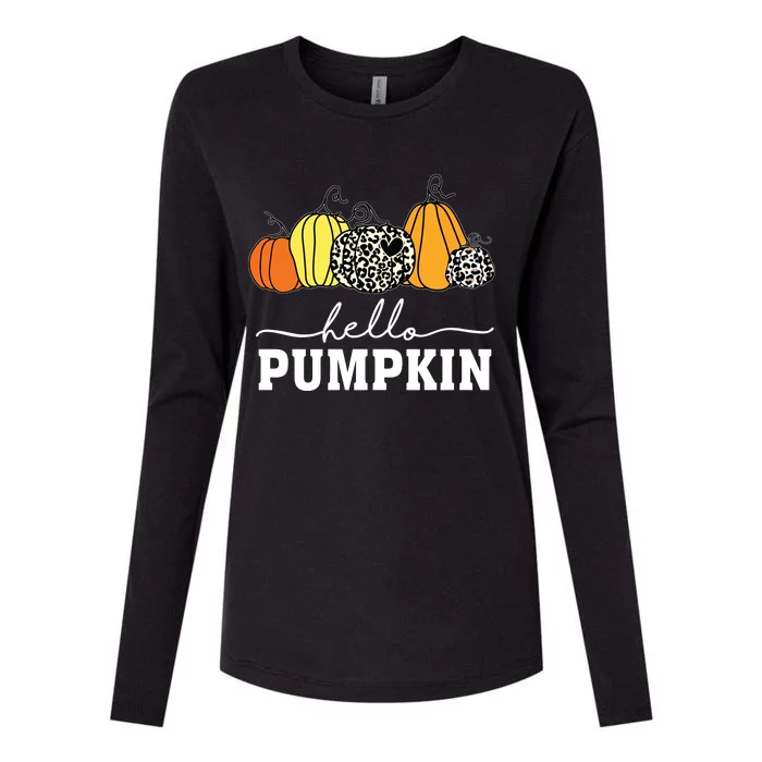 Hello Pumpkin Womens Cotton Relaxed Long Sleeve T-Shirt