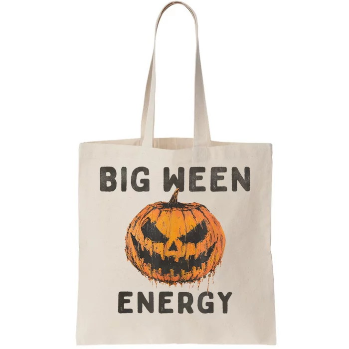 Halloween Pumpkin Head Big Ween Energy Spooky Tote Bag