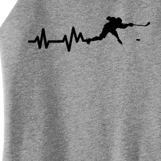 Hockey Player Heartbeat Hockey Great Gift Women’s Perfect Tri Rocker Tank