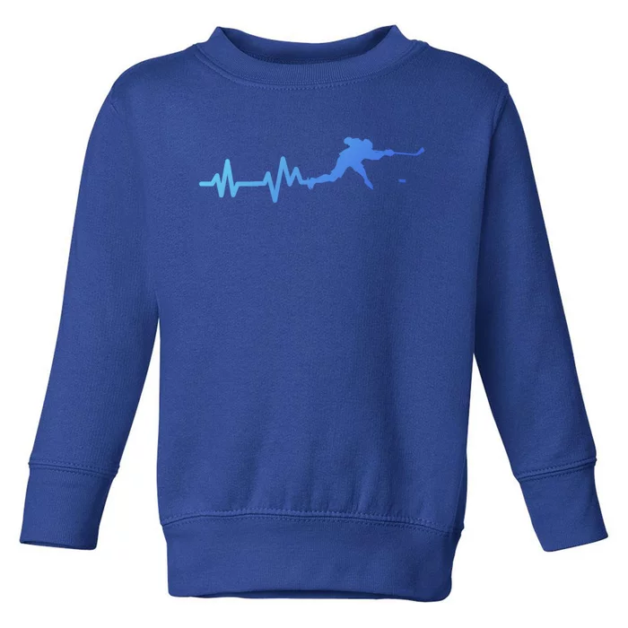 Hockey Player Heartbeat Hockey Great Gift Toddler Sweatshirt