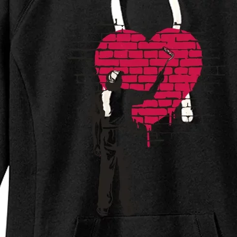 Heart Painter Women's Fleece Hoodie