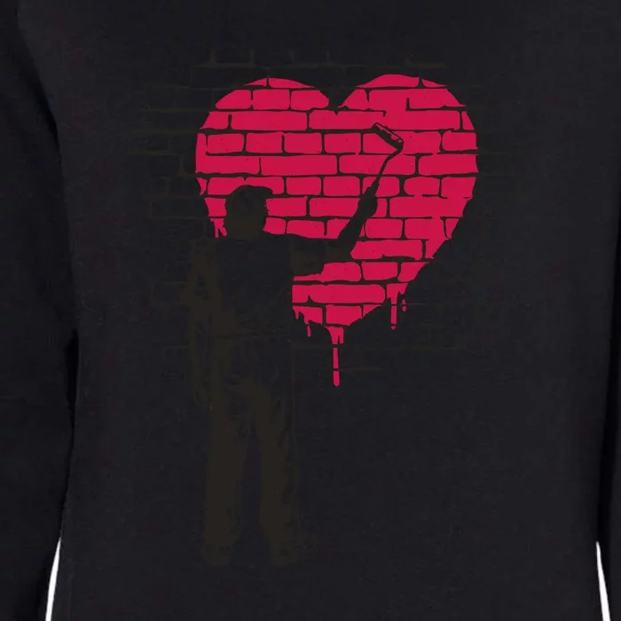 Heart Painter Womens California Wash Sweatshirt