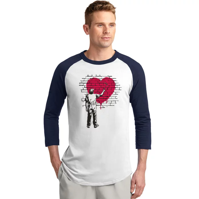 Heart Painter Baseball Sleeve Shirt