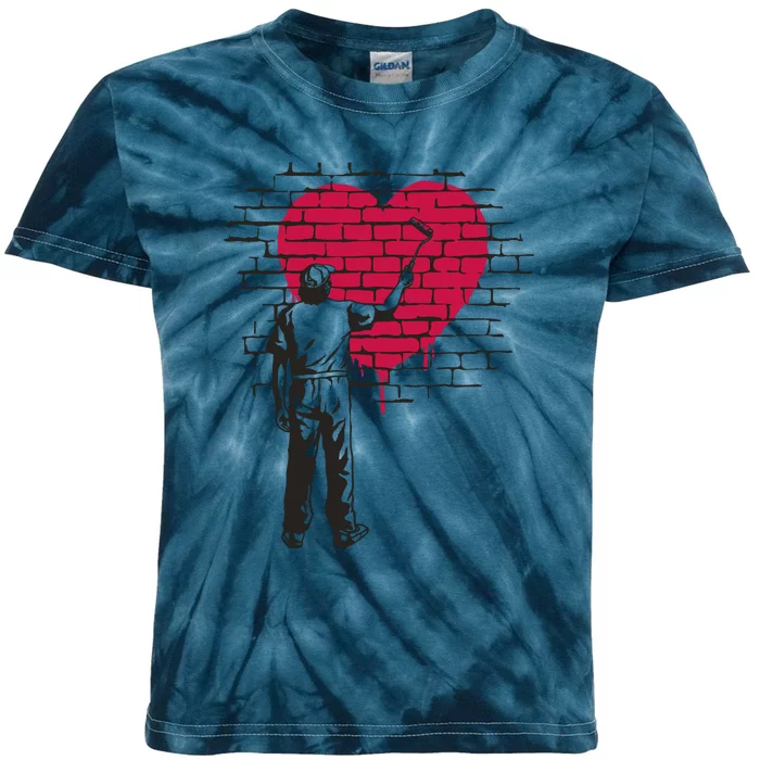 Heart Painter Kids Tie-Dye T-Shirt