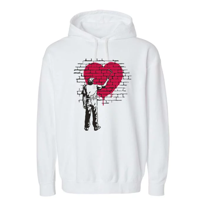 Heart Painter Garment-Dyed Fleece Hoodie