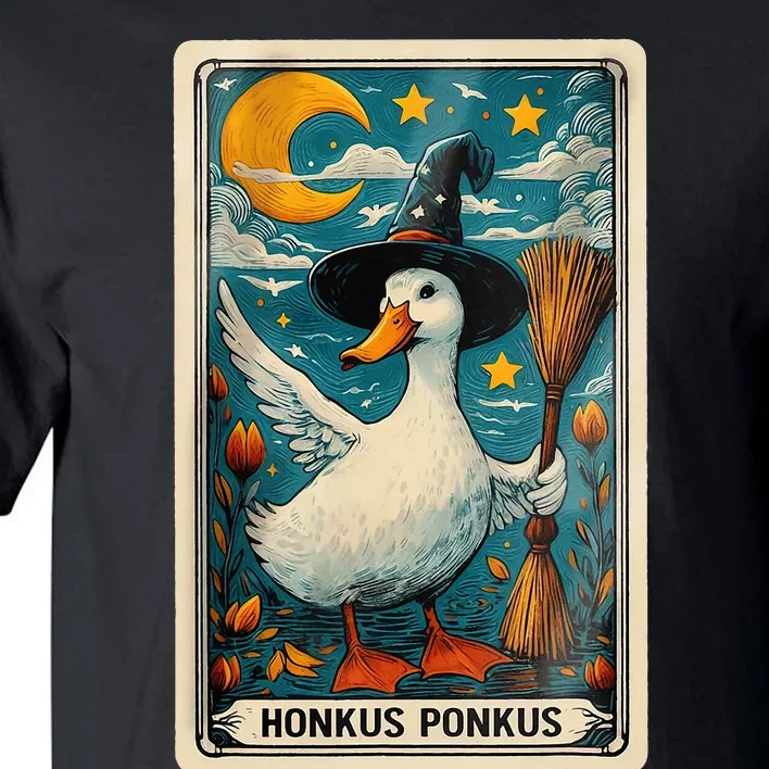 Honkus Ponkus Halloween Goose Meme Parody Retro Tarot Card Tall T-Shirt