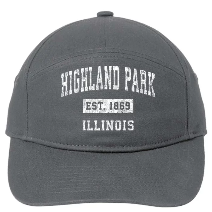 Highland Park Illinois Il Vintage Established Sports Design 7-Panel Snapback Hat