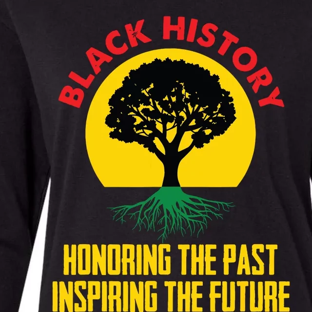 Honoring Past Inspiring Future Black History Month Womens Cotton Relaxed Long Sleeve T-Shirt