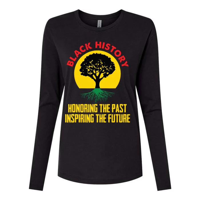 Honoring Past Inspiring Future Black History Month Womens Cotton Relaxed Long Sleeve T-Shirt