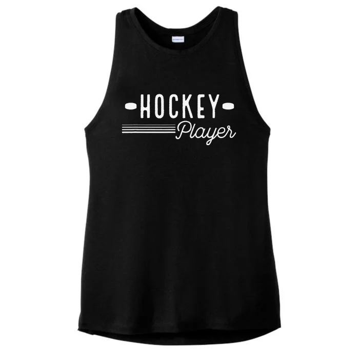 Hockey Player Ice And Roller Hockey Ladies Tri-Blend Wicking Tank