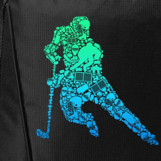 Hockey Player Ice Hockey Boy City Backpack