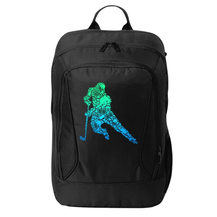 Hockey Player Ice Hockey Boy City Backpack