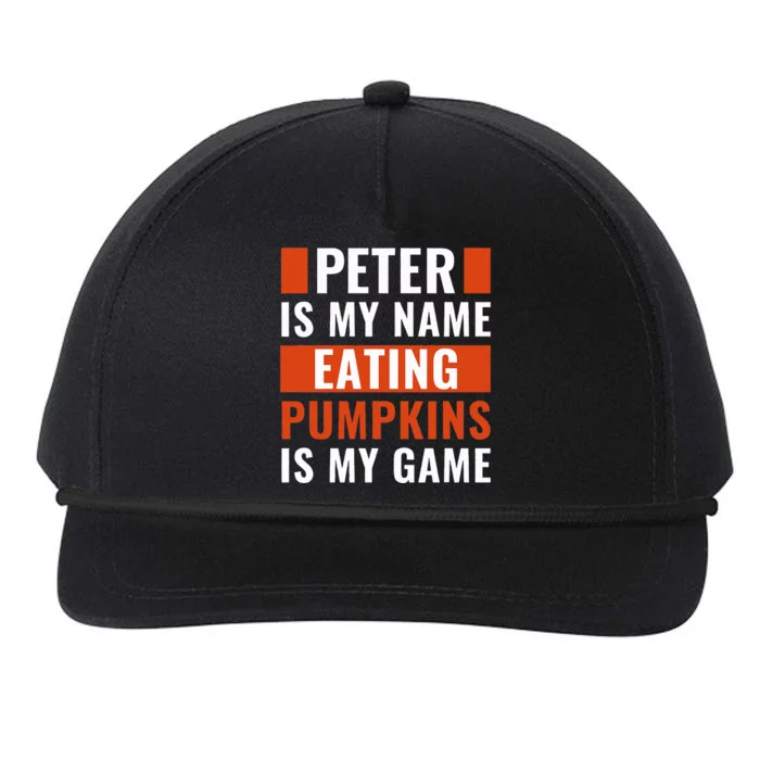 Halloween Peter is My Name Eating Pumpkins is My Game Costum Snapback Five-Panel Rope Hat