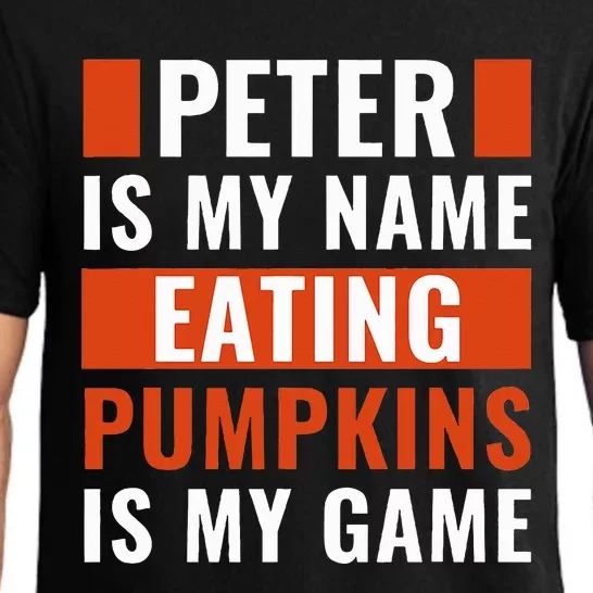 Halloween Peter is My Name Eating Pumpkins is My Game Costum Pajama Set