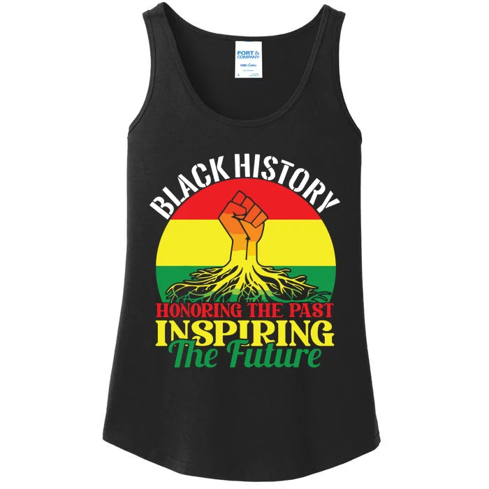 Honoring Past Inspiring Future Black History Month Ladies Essential Tank