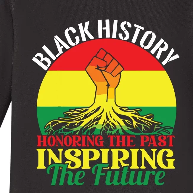 Honoring Past Inspiring Future Black History Month Baby Long Sleeve Bodysuit