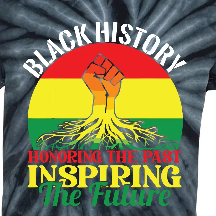 Honoring Past Inspiring Future Black History Month Kids Tie-Dye T-Shirt