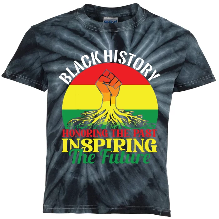 Honoring Past Inspiring Future Black History Month Kids Tie-Dye T-Shirt