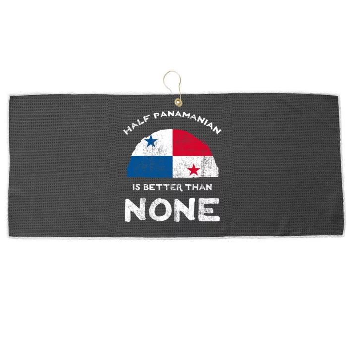 Half Panamanian Is Better Than None Republic Of Panama Dna Large Microfiber Waffle Golf Towel