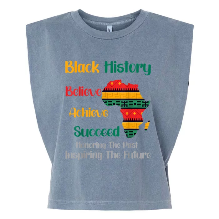 Honoring Past Inspiring Future Black History Month Garment-Dyed Women's Muscle Tee