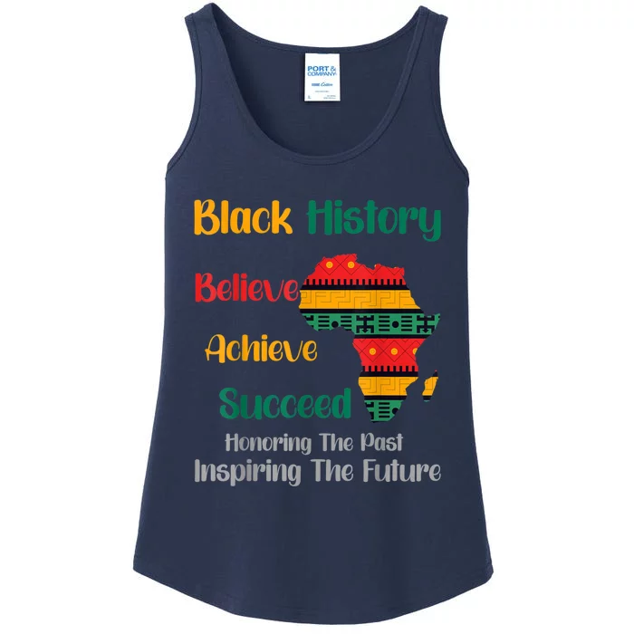 Honoring Past Inspiring Future Black History Month Ladies Essential Tank