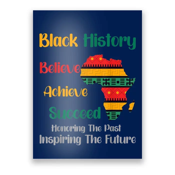 Honoring Past Inspiring Future Black History Month Poster