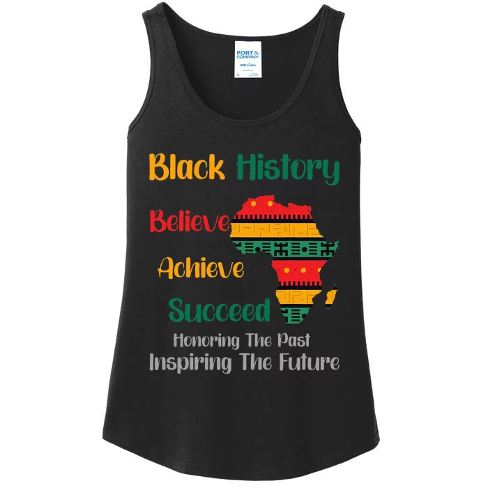 Honoring Past Inspiring Future Black History Month Ladies Essential Tank