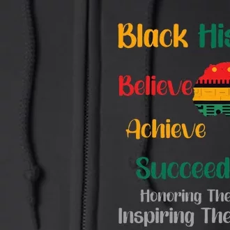 Honoring Past Inspiring Future Black History Month Full Zip Hoodie