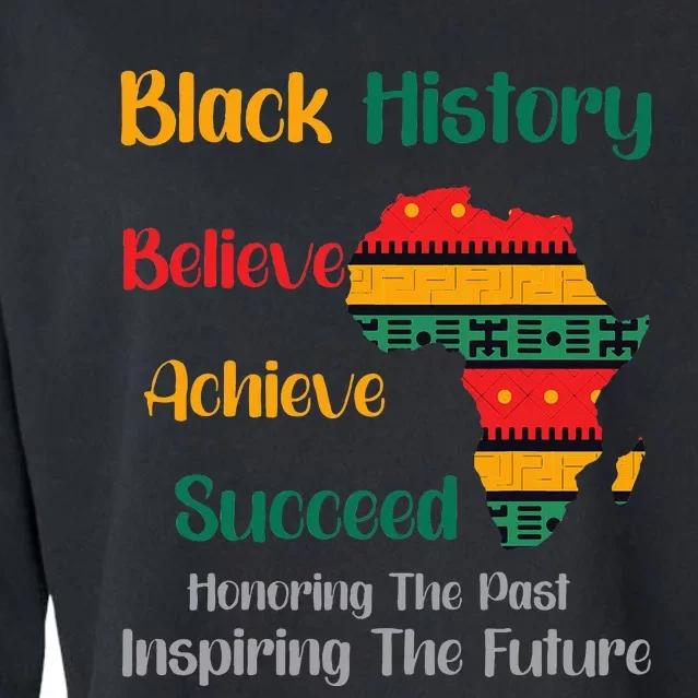 Honoring Past Inspiring Future Black History Month Cropped Pullover Crew