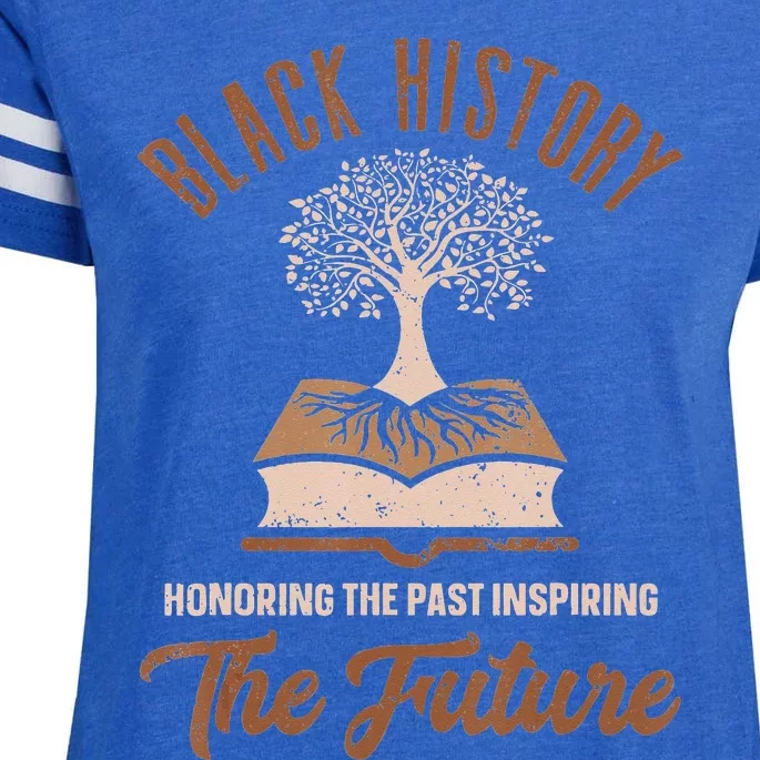 Honoring Past Inspiring Future Black History Month Enza Ladies Jersey Football T-Shirt