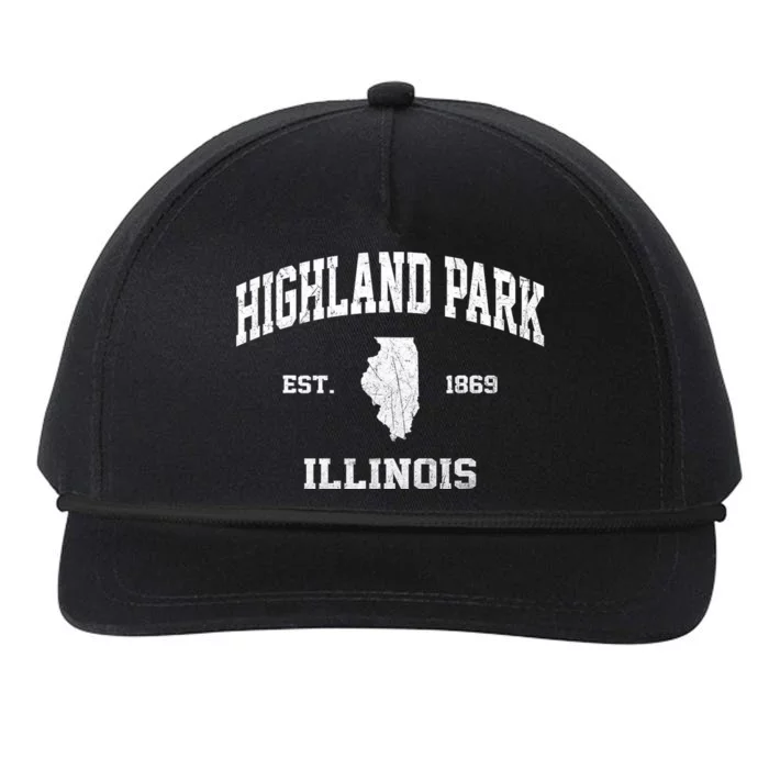 Highland Park Illinois IL vintage state Athletic style Snapback Five-Panel Rope Hat